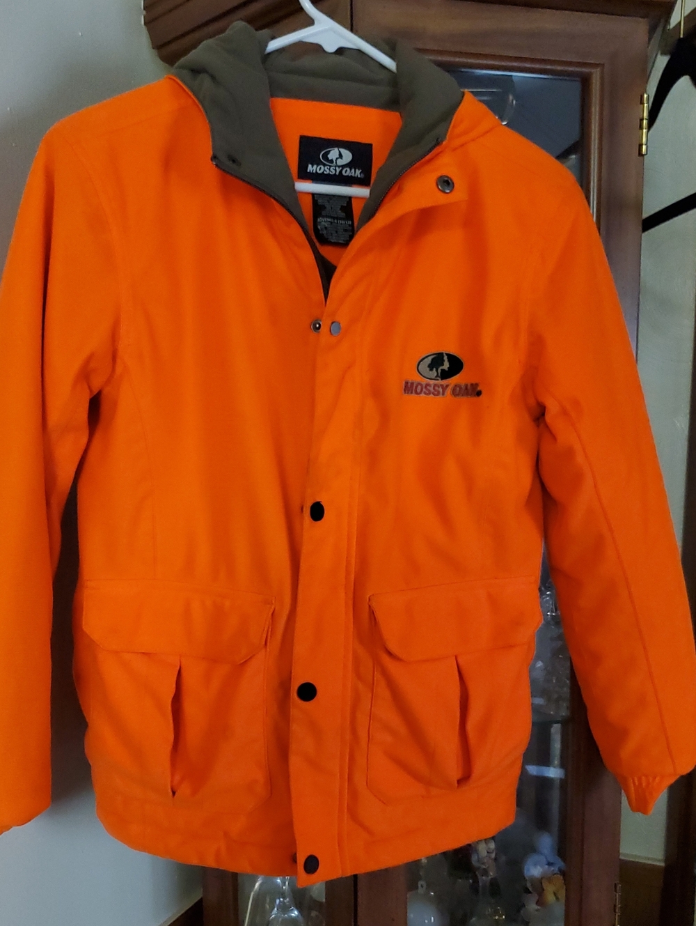 (VH) Mossy Oak Boy's High-Visibility Orange Hooded Field Jacket